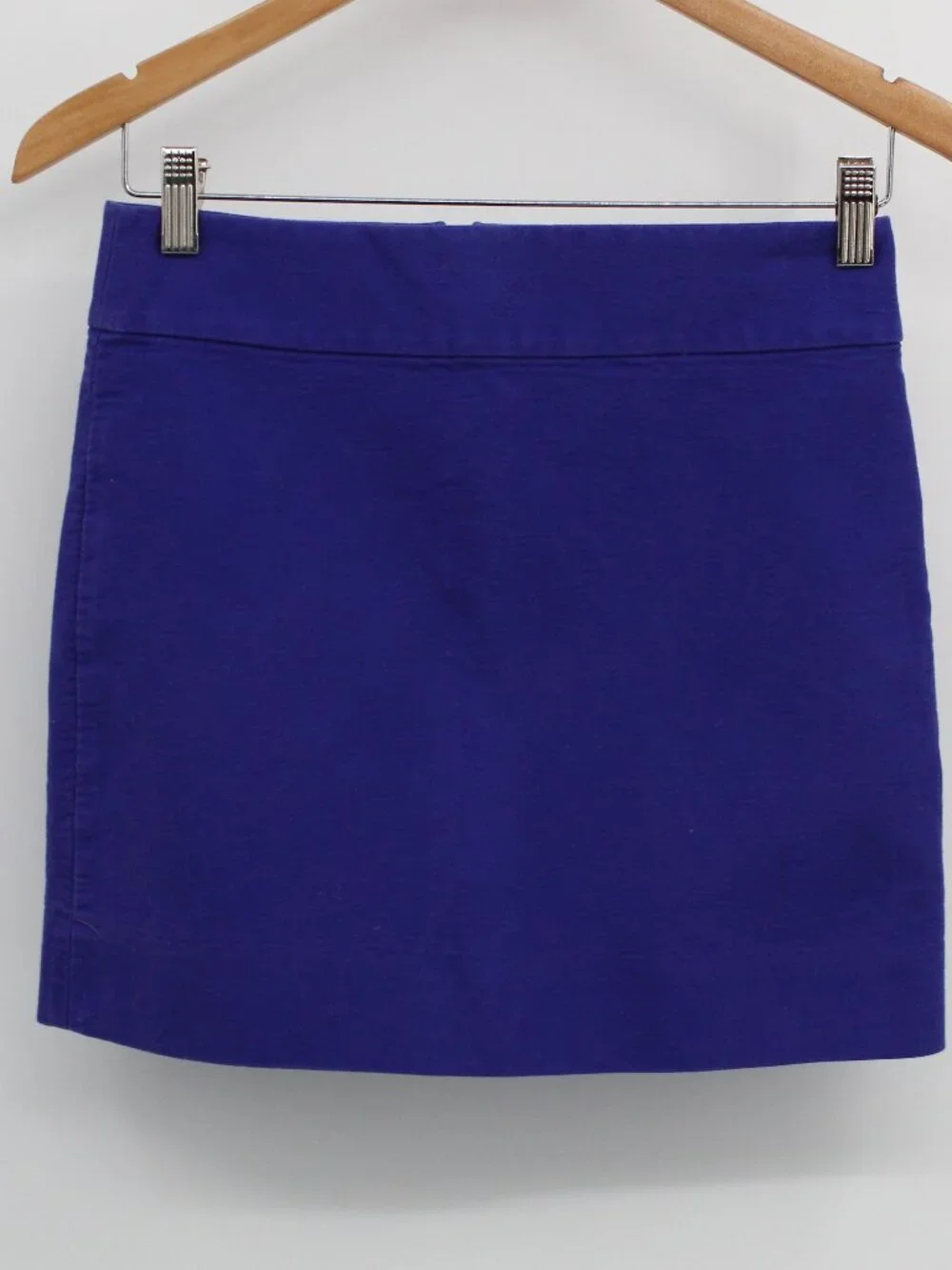 Vintage Y2K J CREW Purple A-Line Mini Skirt‎ Size 0 Short Summer Cotton Preppy